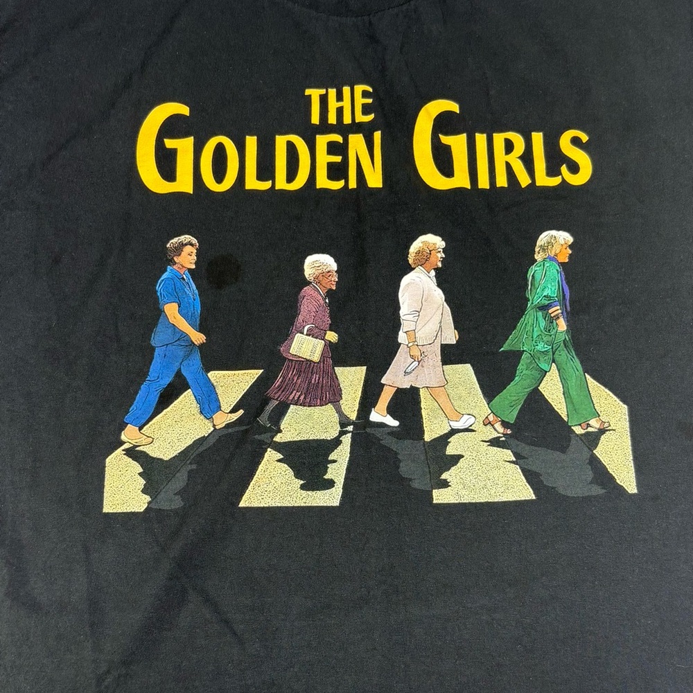 Golden Girls Abbey Road Parody T-Shirt 3XL Gildan Heavy Cotton Black - Picture 5 of 13